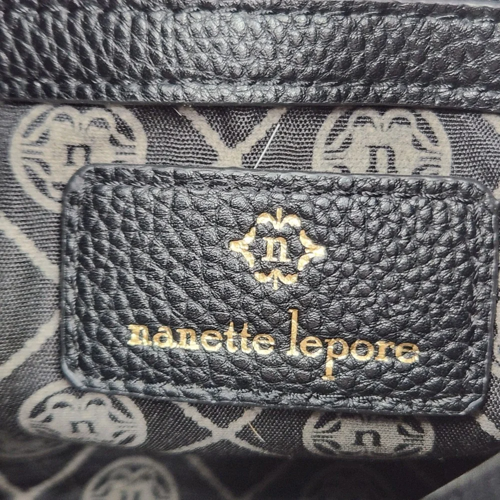 Nanette Lepore Crossbody Purse Black Tassel Gold‎ Tone Small Bag